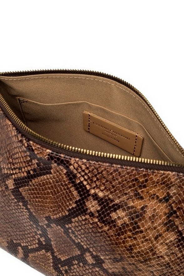 borsa noura pouch stampa pitone 