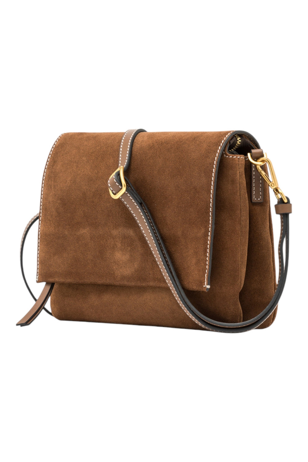 borsa  tri in camoscio 