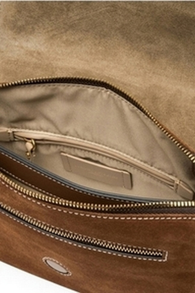 borsa  tri in camoscio 