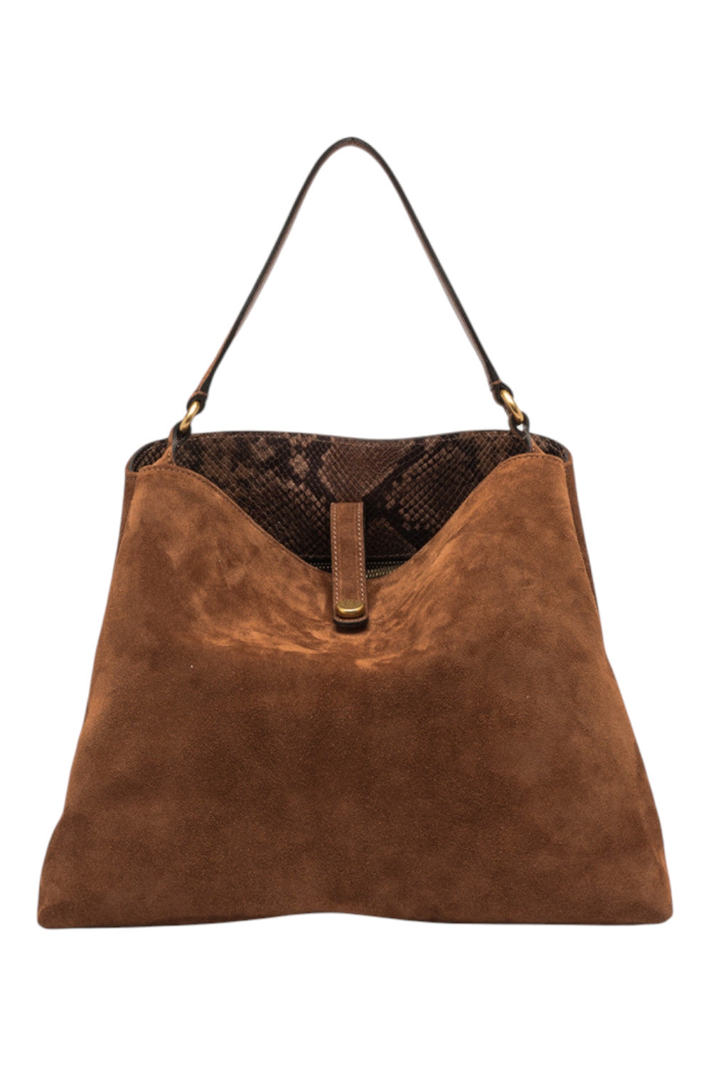 borsa aurelie fiona in camoscio interno pitone 
