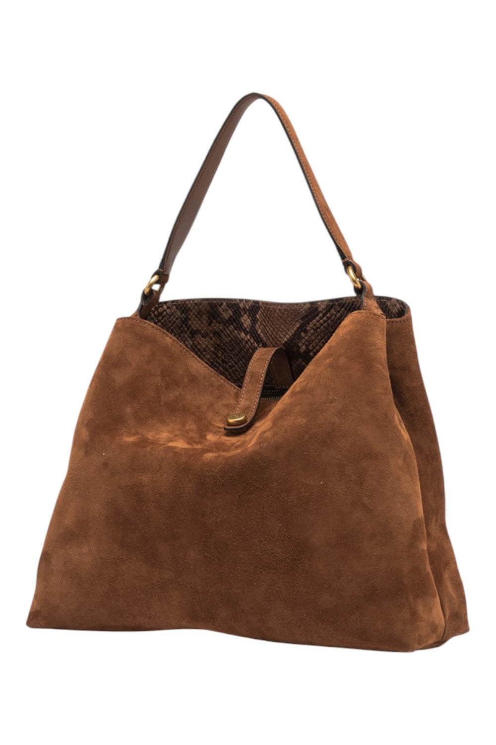 borsa aurelie fiona in camoscio interno pitone 