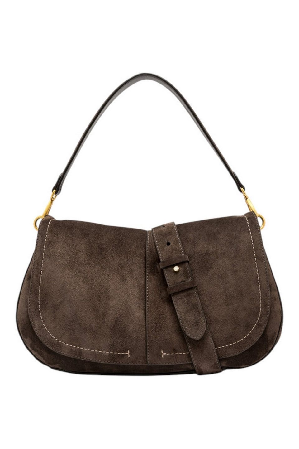 borsa helena round grande in camoscio 