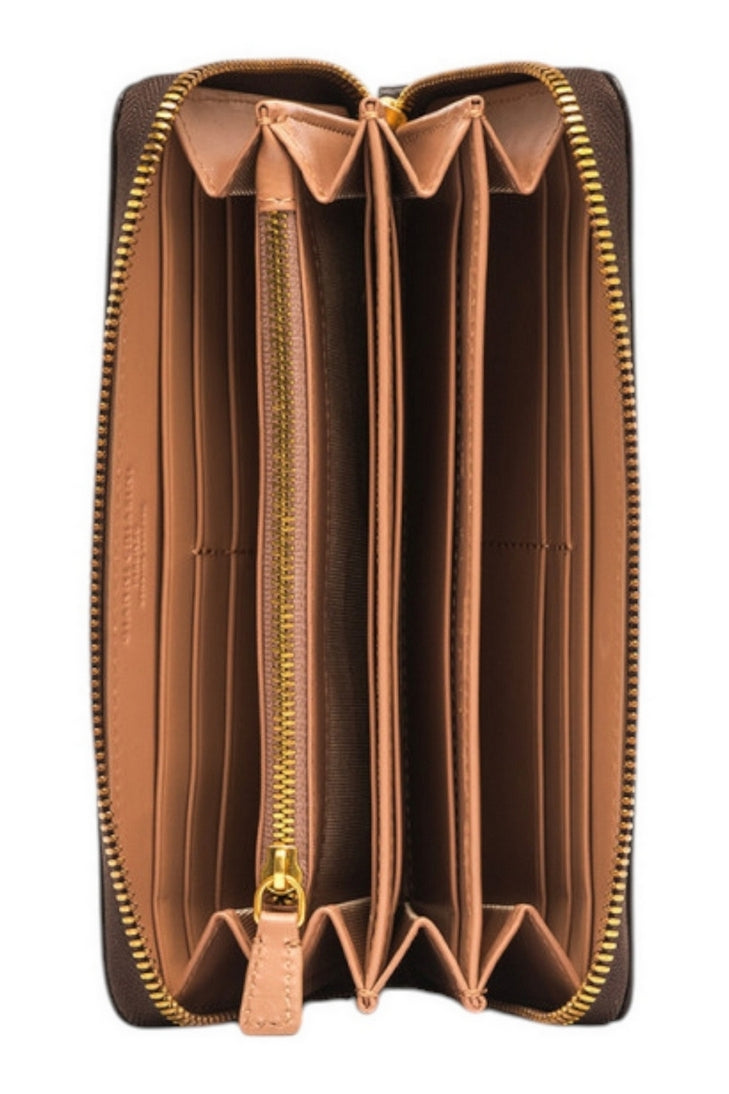 portafoglio donna zip around in pelle 
