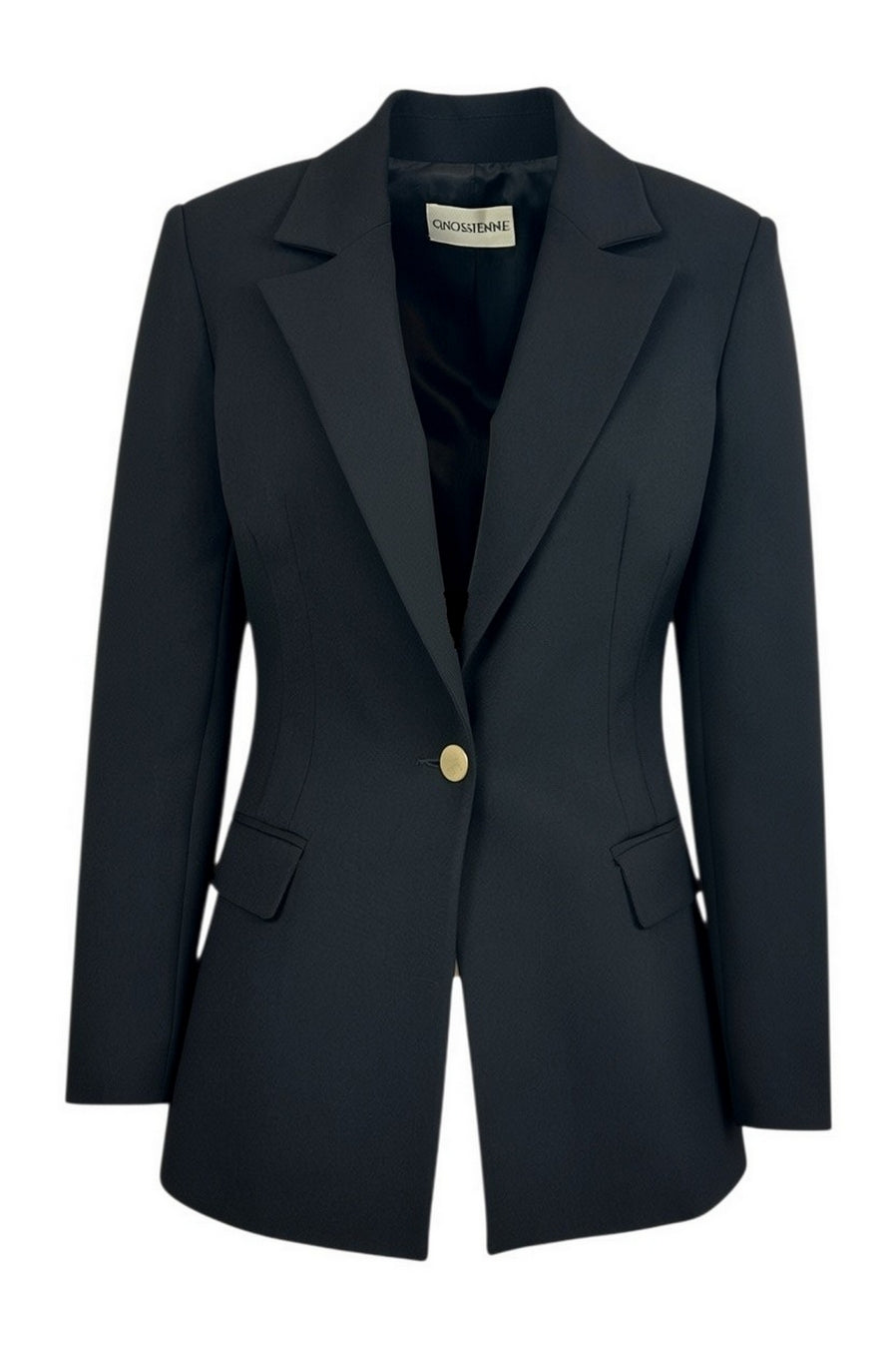 giacca monopetto in crepe 