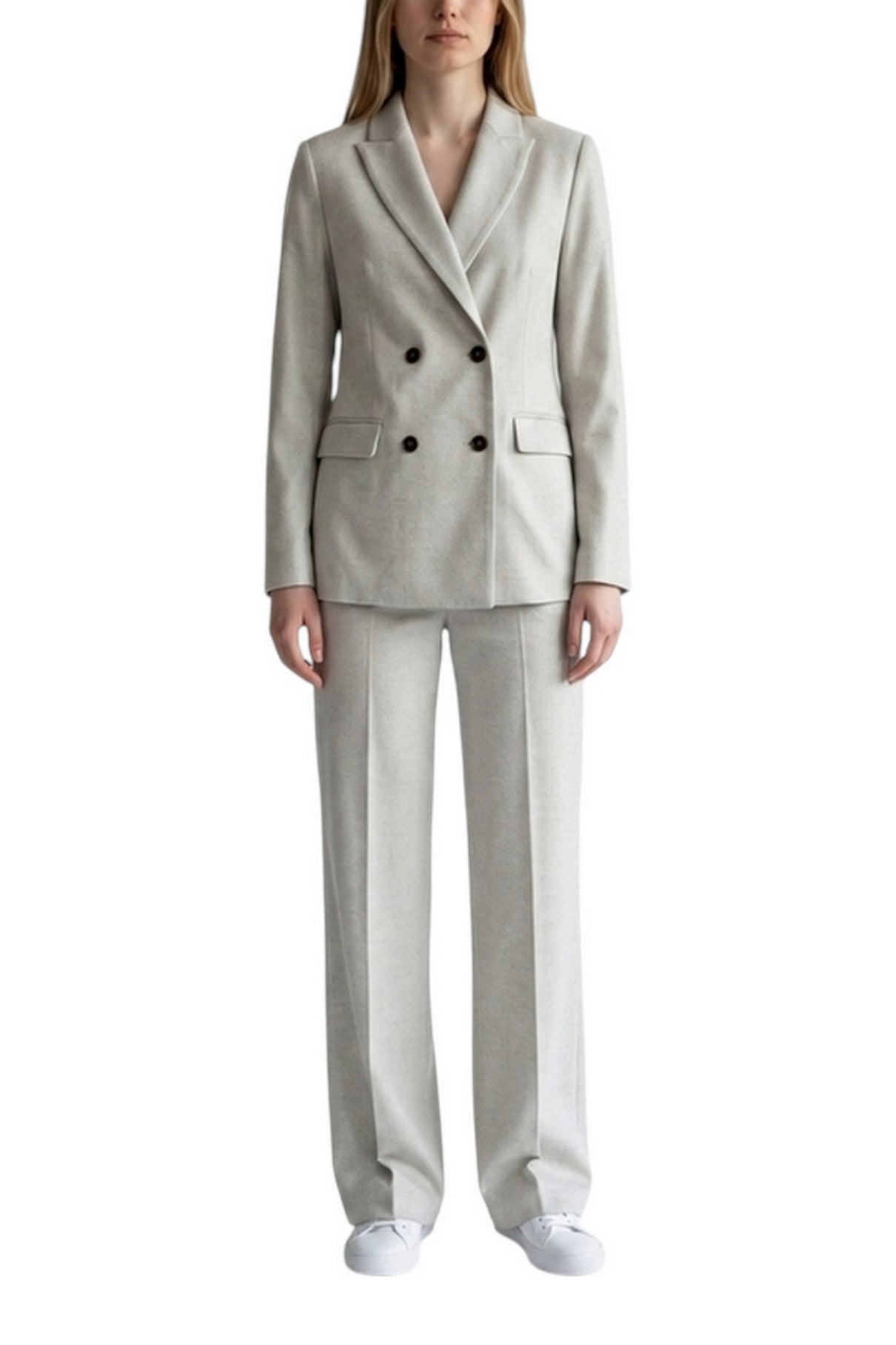 pantalone in lana puntinata 