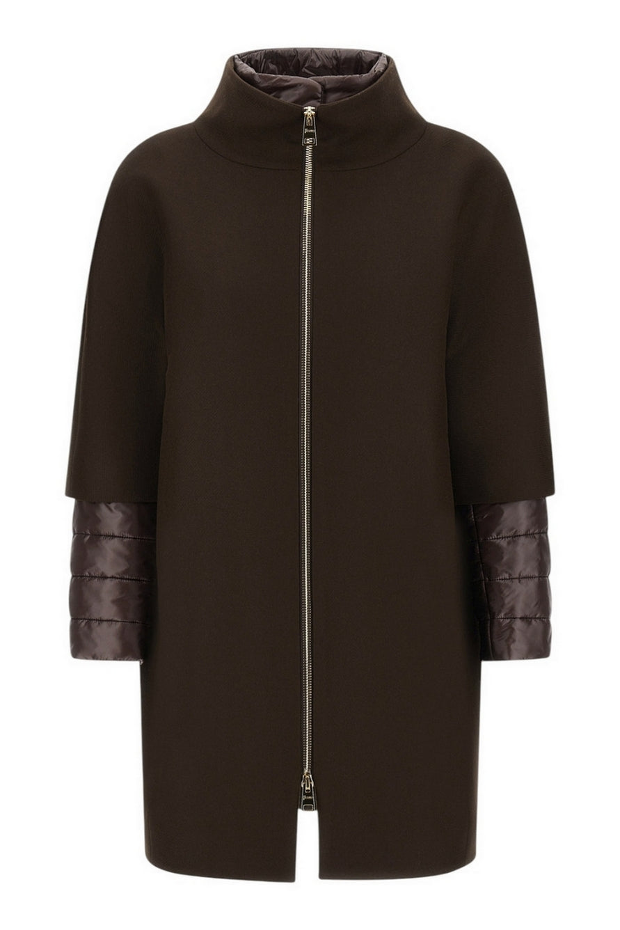 cappotto in lana e piuma 