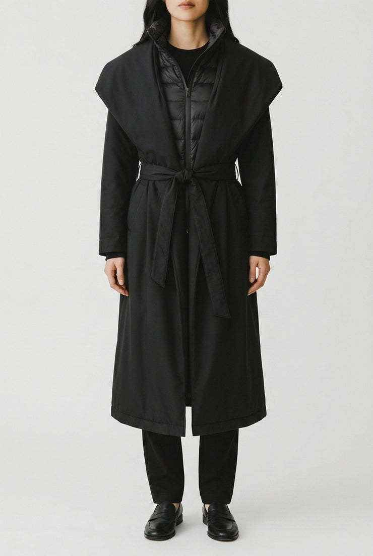piumino donna modello trench 