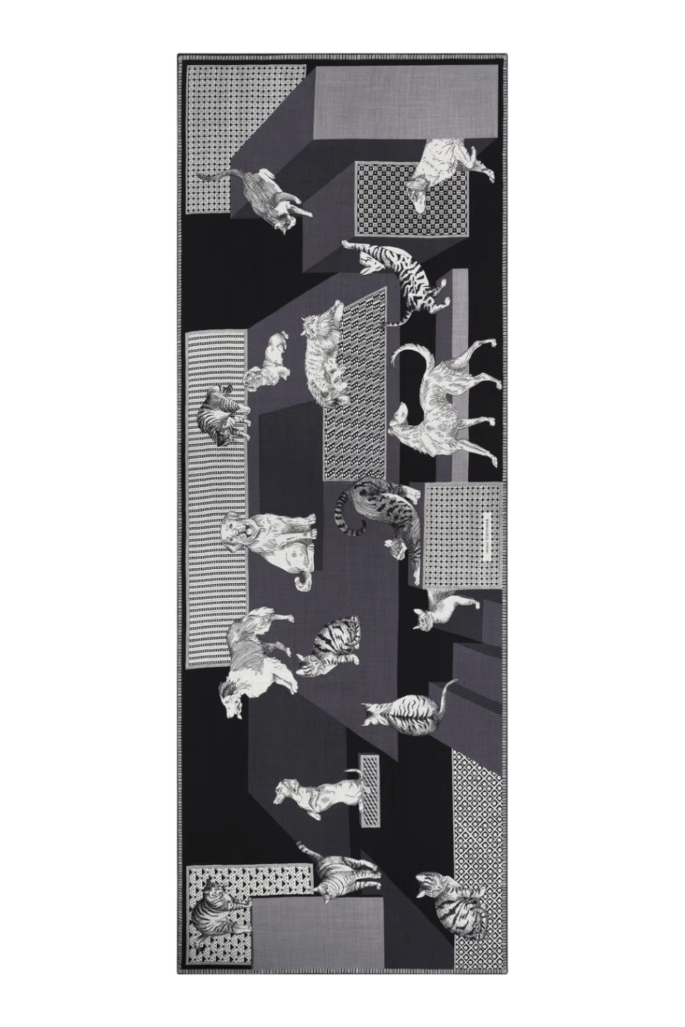 sciarpa fantasia cani e gatti 70x190 