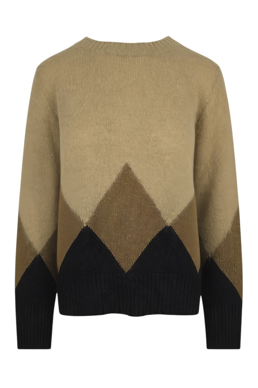 maglia con rombi in alpaca 