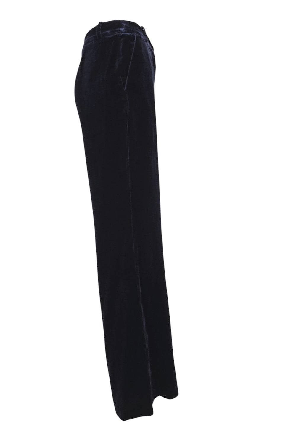 pantalone largo in velluto di seta 