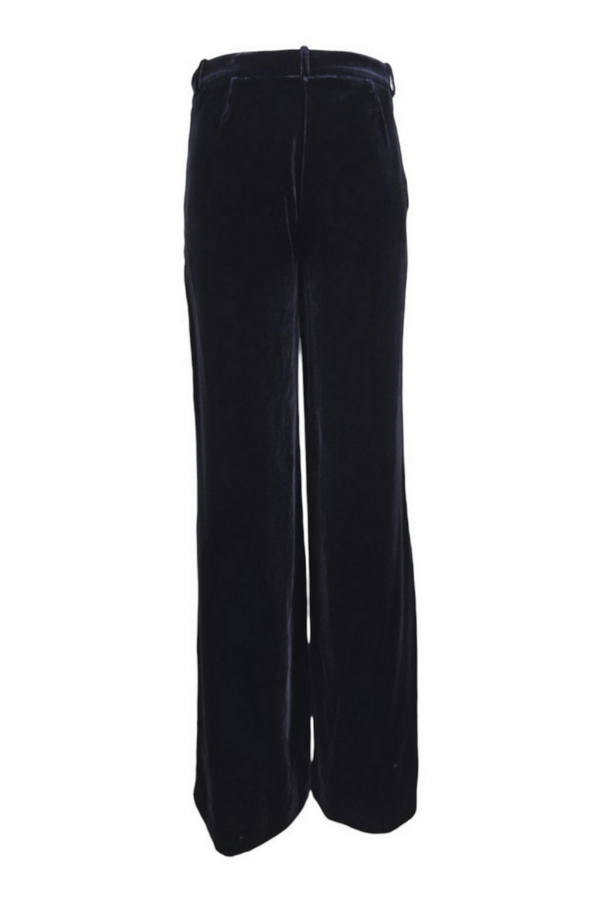 pantalone largo in velluto di seta 