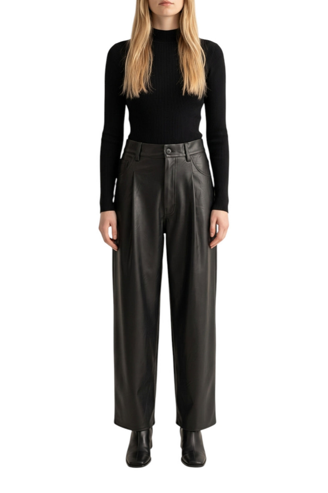 pantalone in ecopelle 