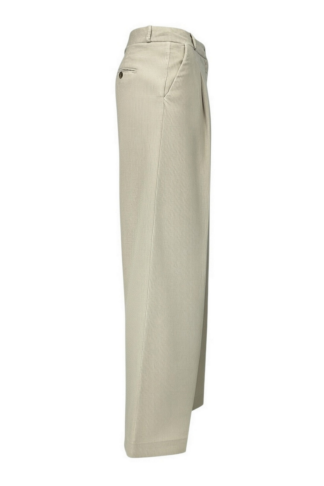 pantalone largo in velluto cinquecento righe 