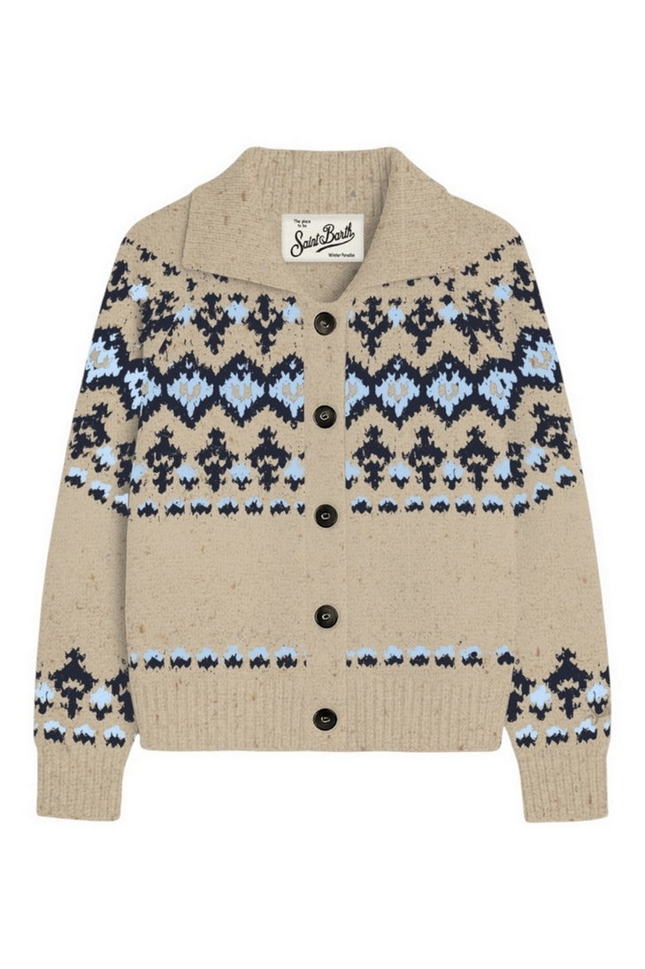 cardigan con lavorazione norvegese 