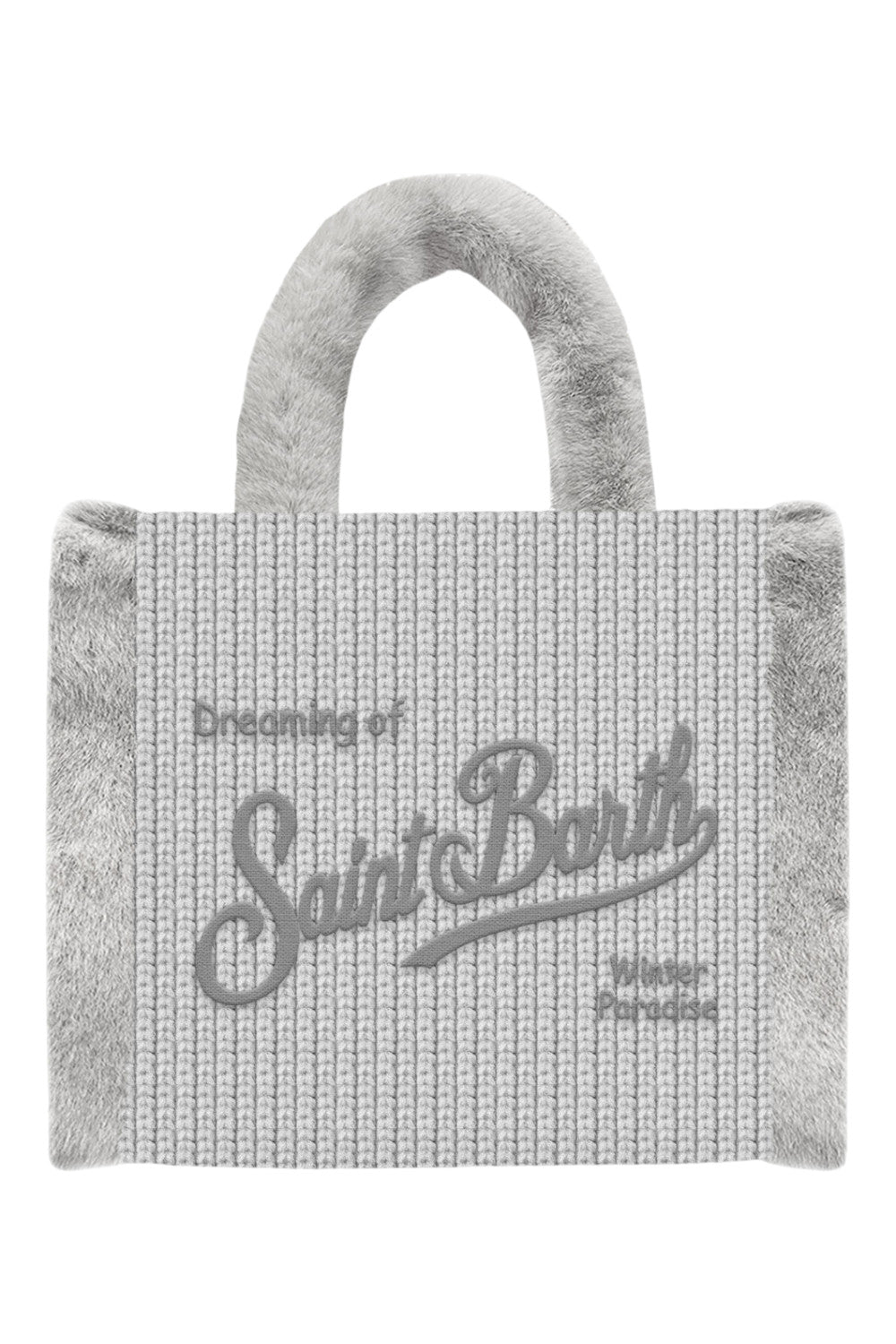 borsa vanity mini in lana e ecopelliccia 