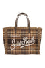 borsa vanity mini in lana scozzese MC2 Saint Barth