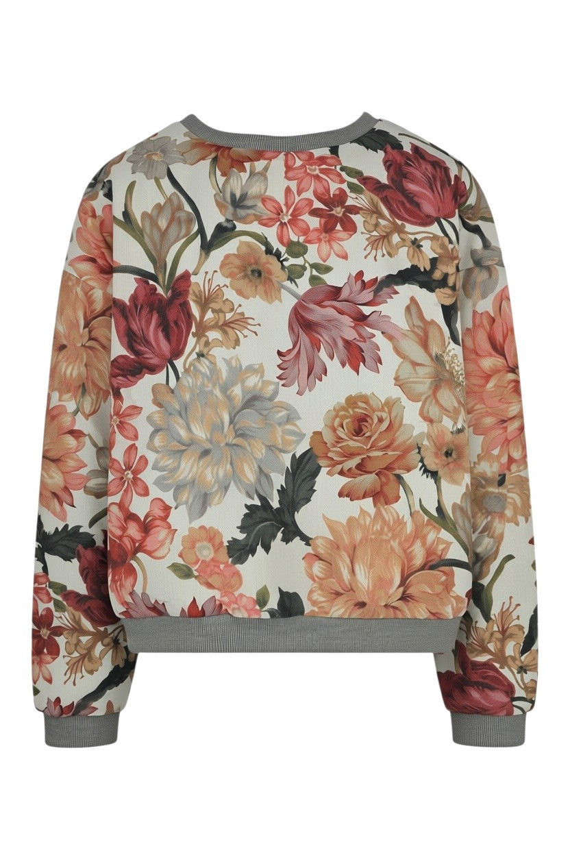 felpa a fiori reversibile 