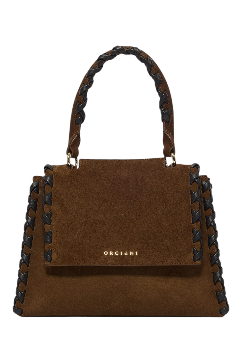 borsa sveva piccola in camoscio intrecciato 