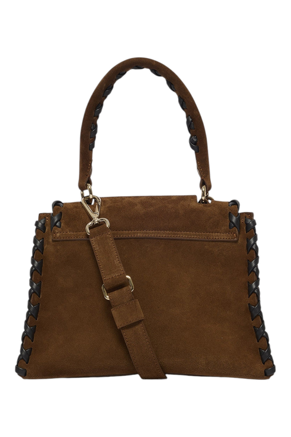 borsa sveva piccola in camoscio intrecciato 