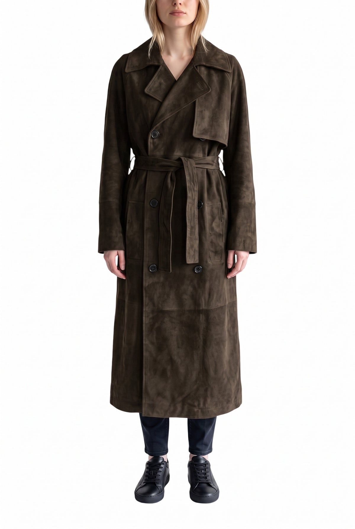 trench in camoscio 