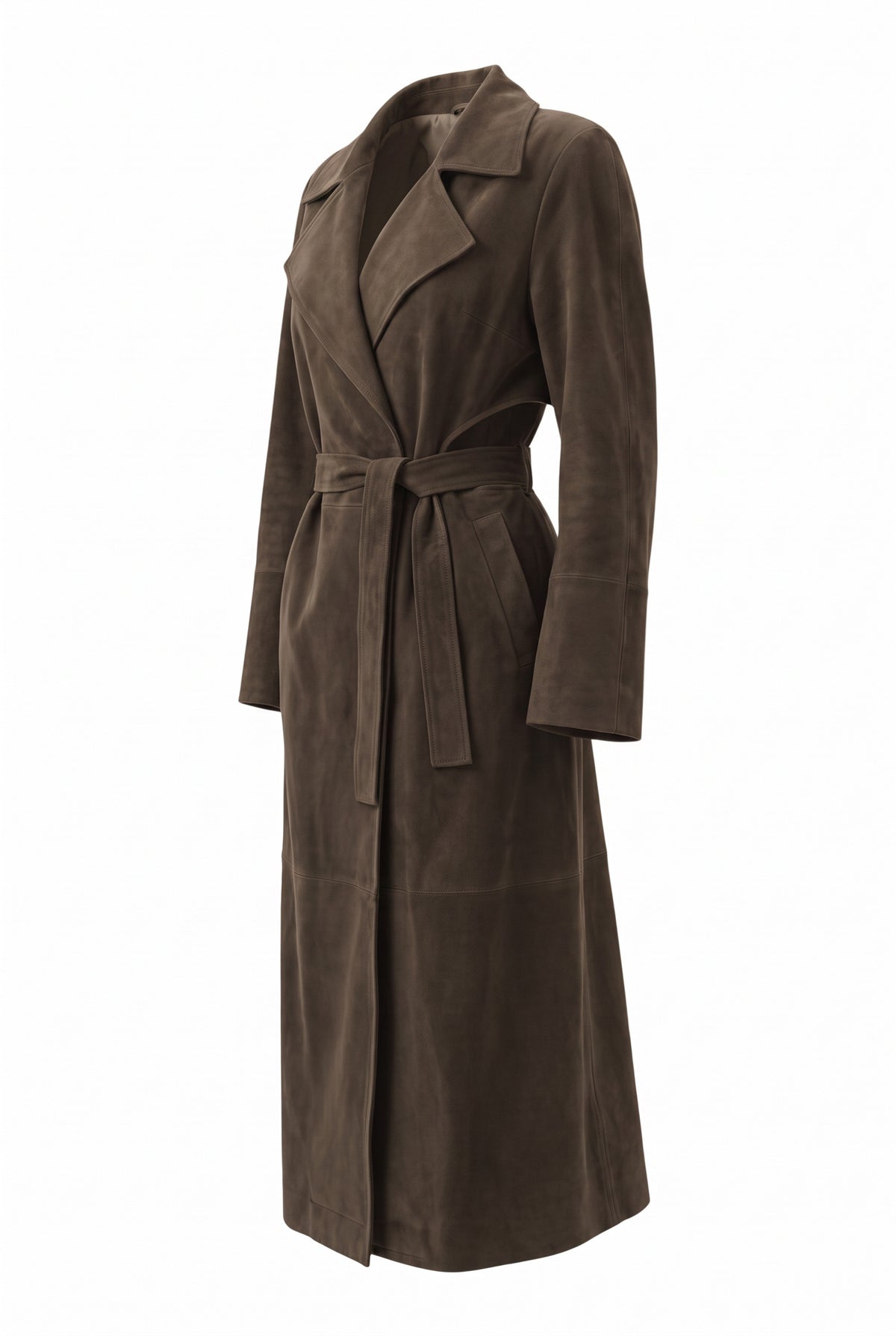 trench in camoscio 