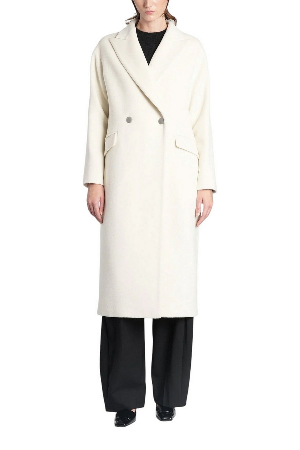cappotto over in lana morbida 