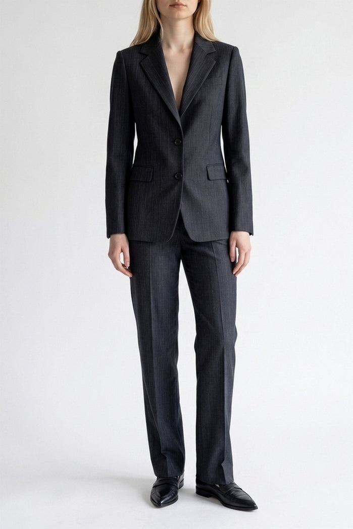tailleur donna gessato monopetto 