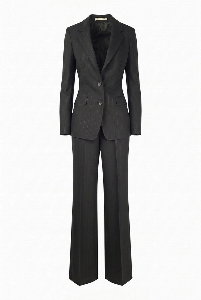 tailleur gessato monopetto lurex 