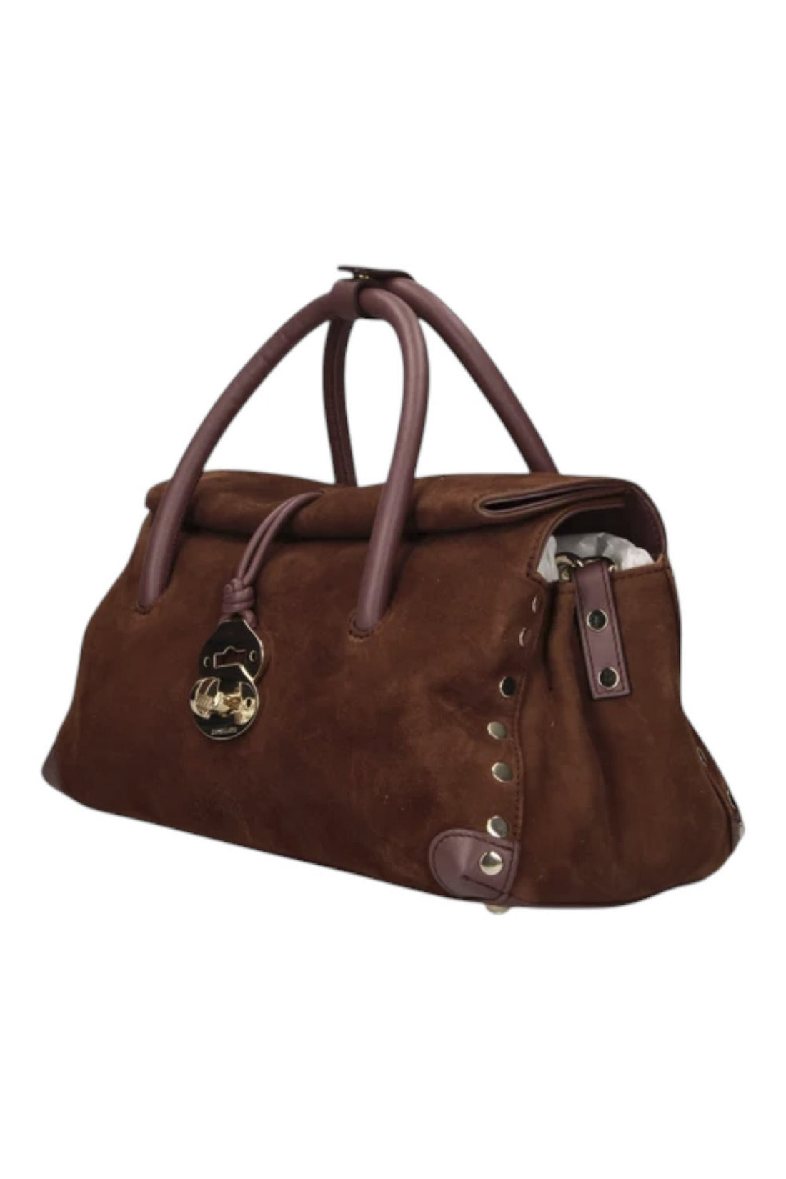 borsa dotta small in camoscio zashmere 