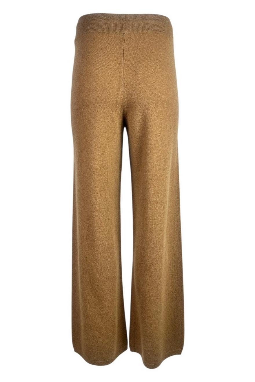 pantalone donna in cachemire caramello 