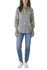 Women's shirt with dove gray and white paisley embroidery Snob Blouse