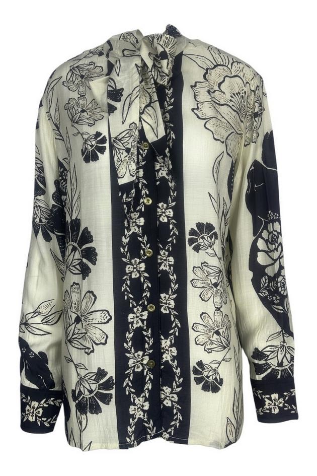 camicia con fiocco fantasia 