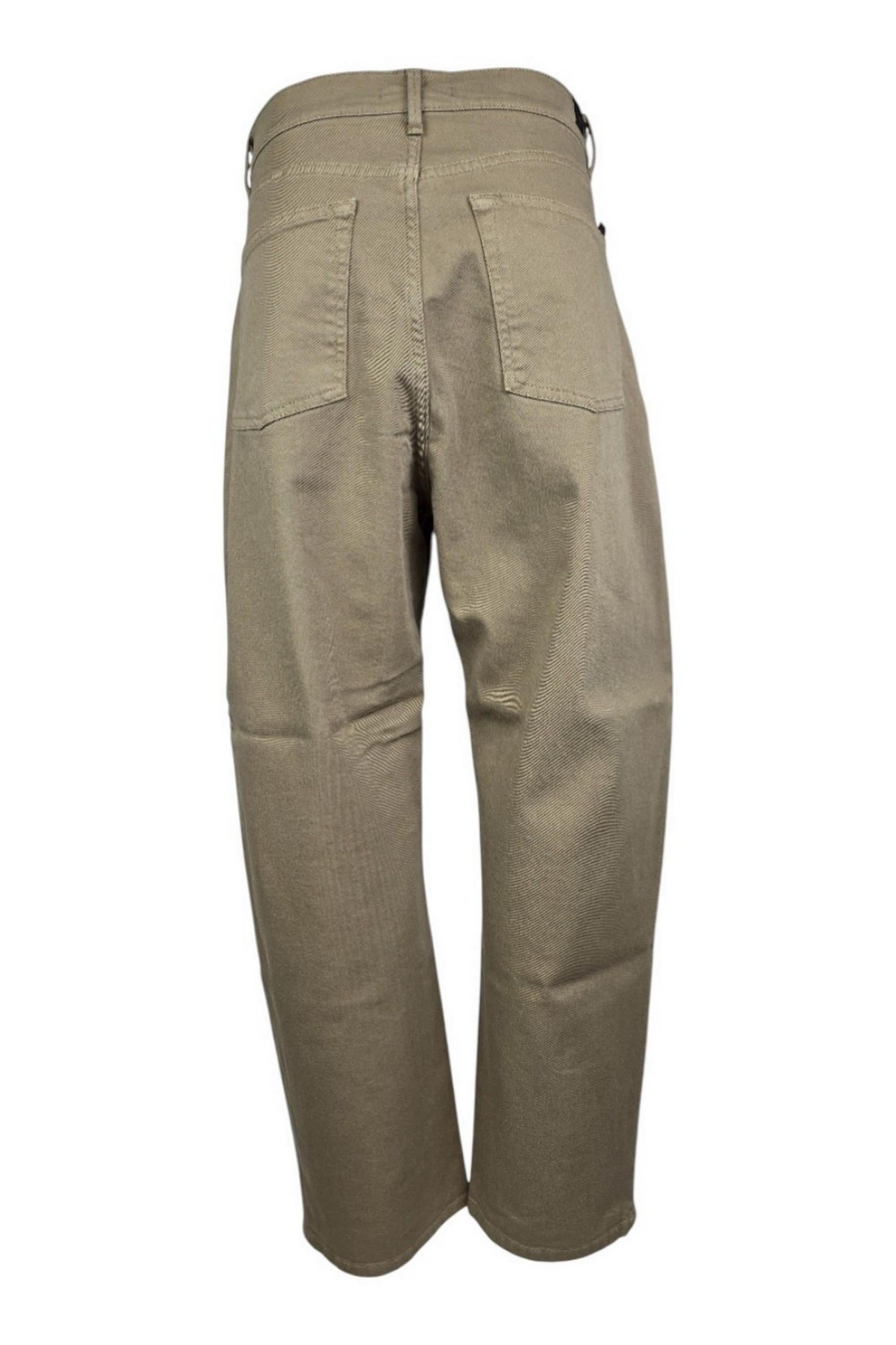 pantalone donna baggy nocciola 