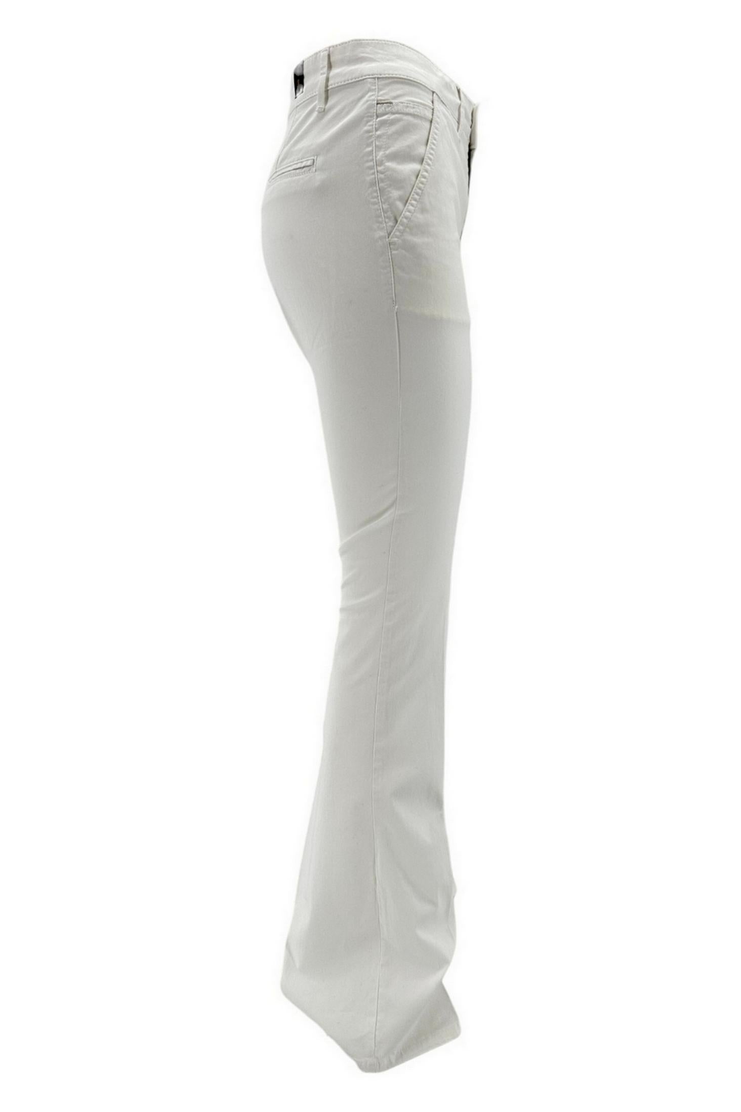 Jeans donna a zampa bianco 