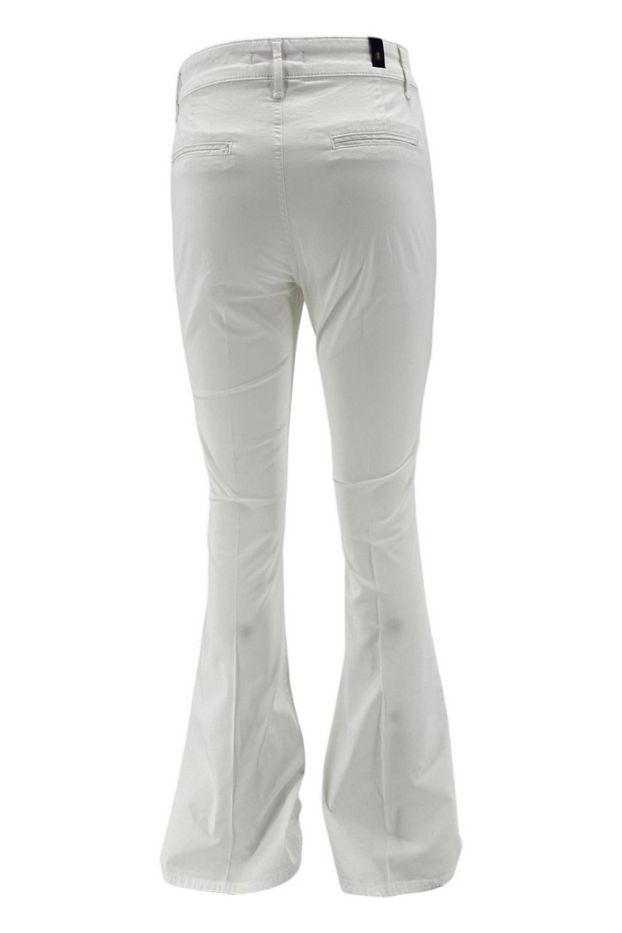 Jeans donna a zampa bianco 