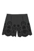 shorts donna in chambray ricamato nero MC2 Saint Barth
