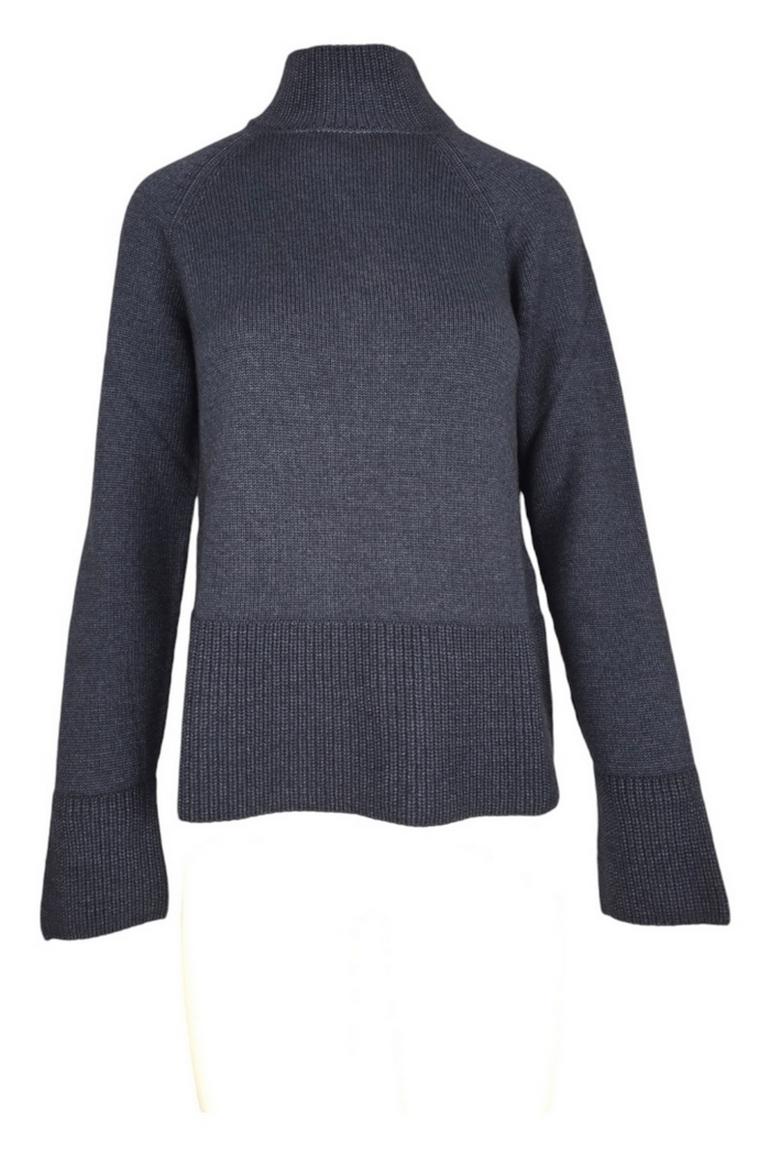 maglia donna lupetto sfumata blu 