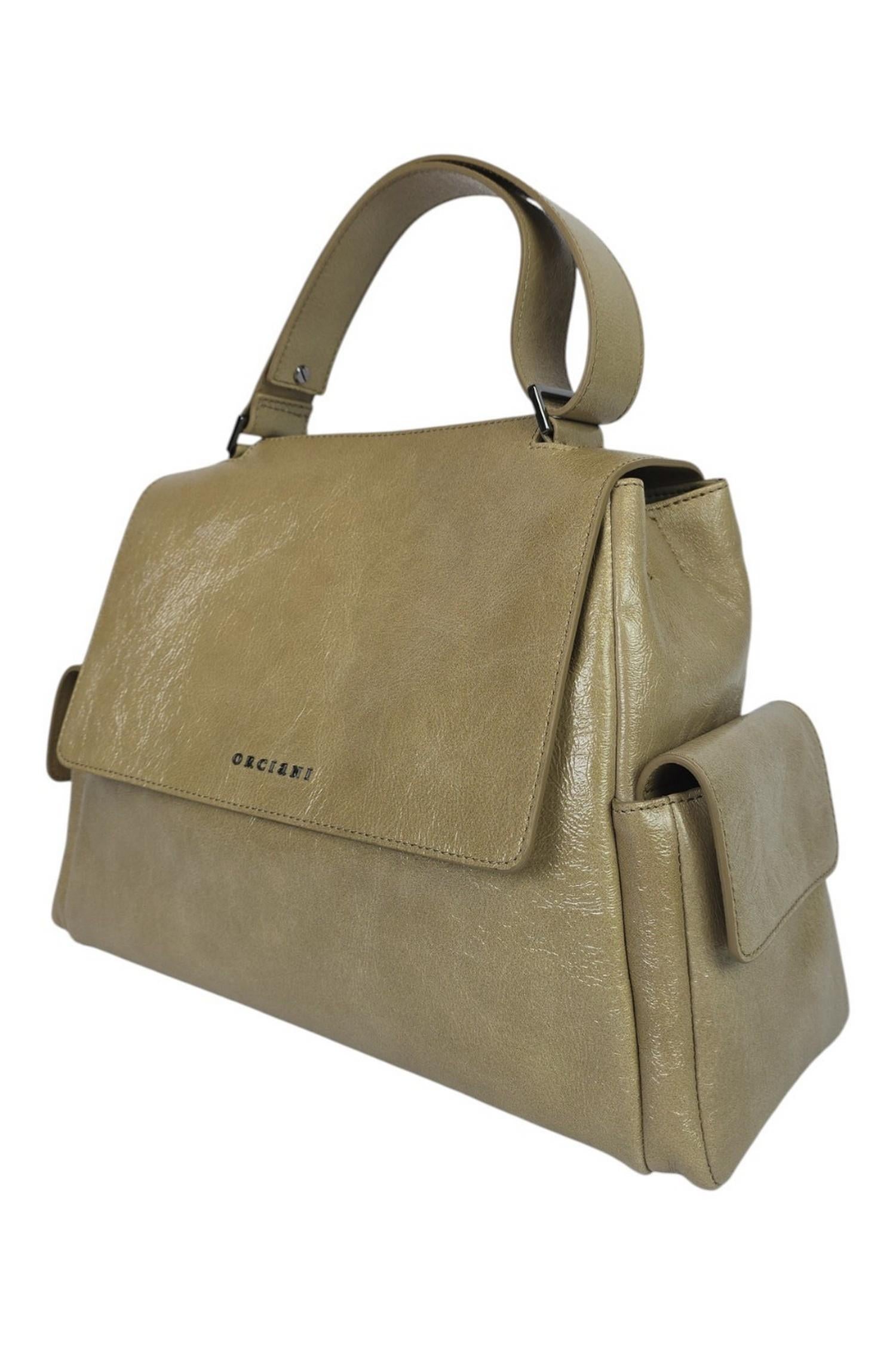 borsa donna sveva media stark small in pelle perlata biscotto 