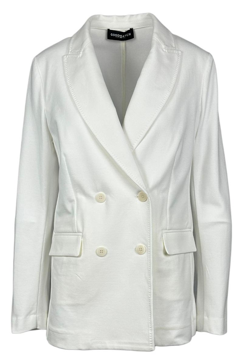 giacca donna doppiopetto bianco 