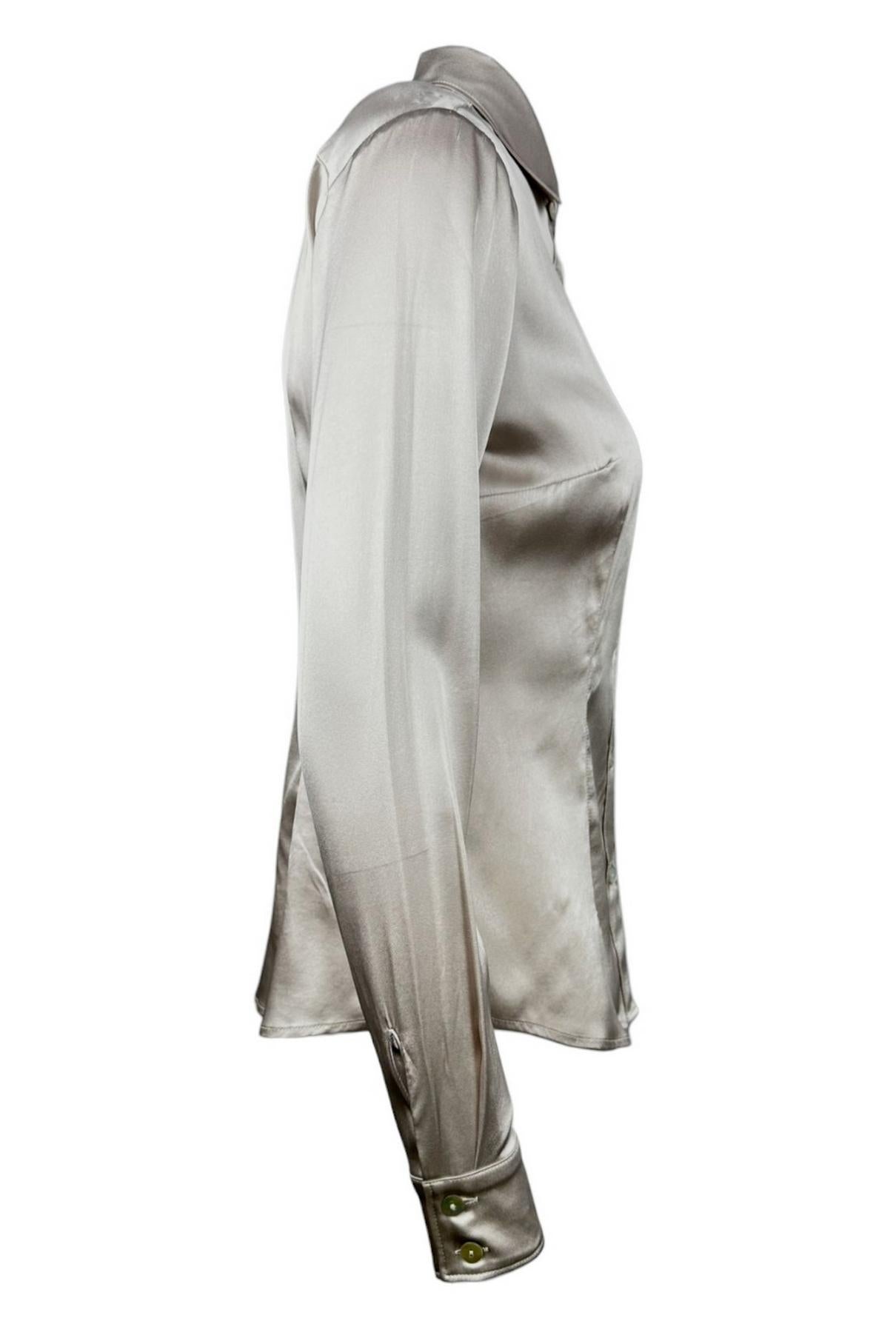 camicia donna in raso sabbia 