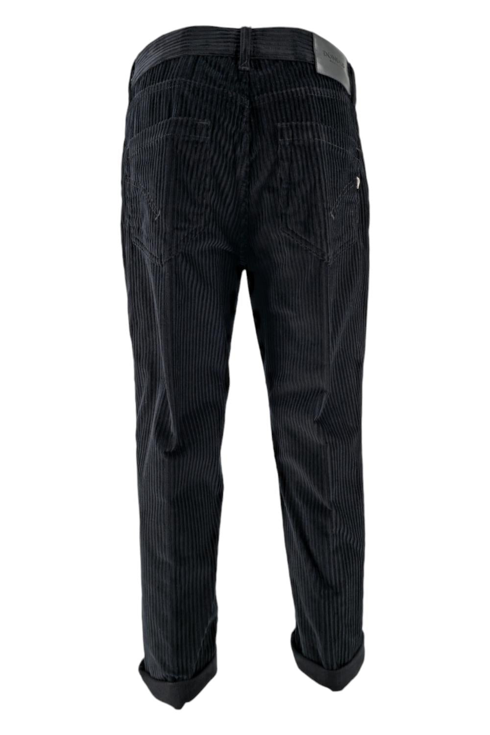 pantalone donna koons in velluto nero 