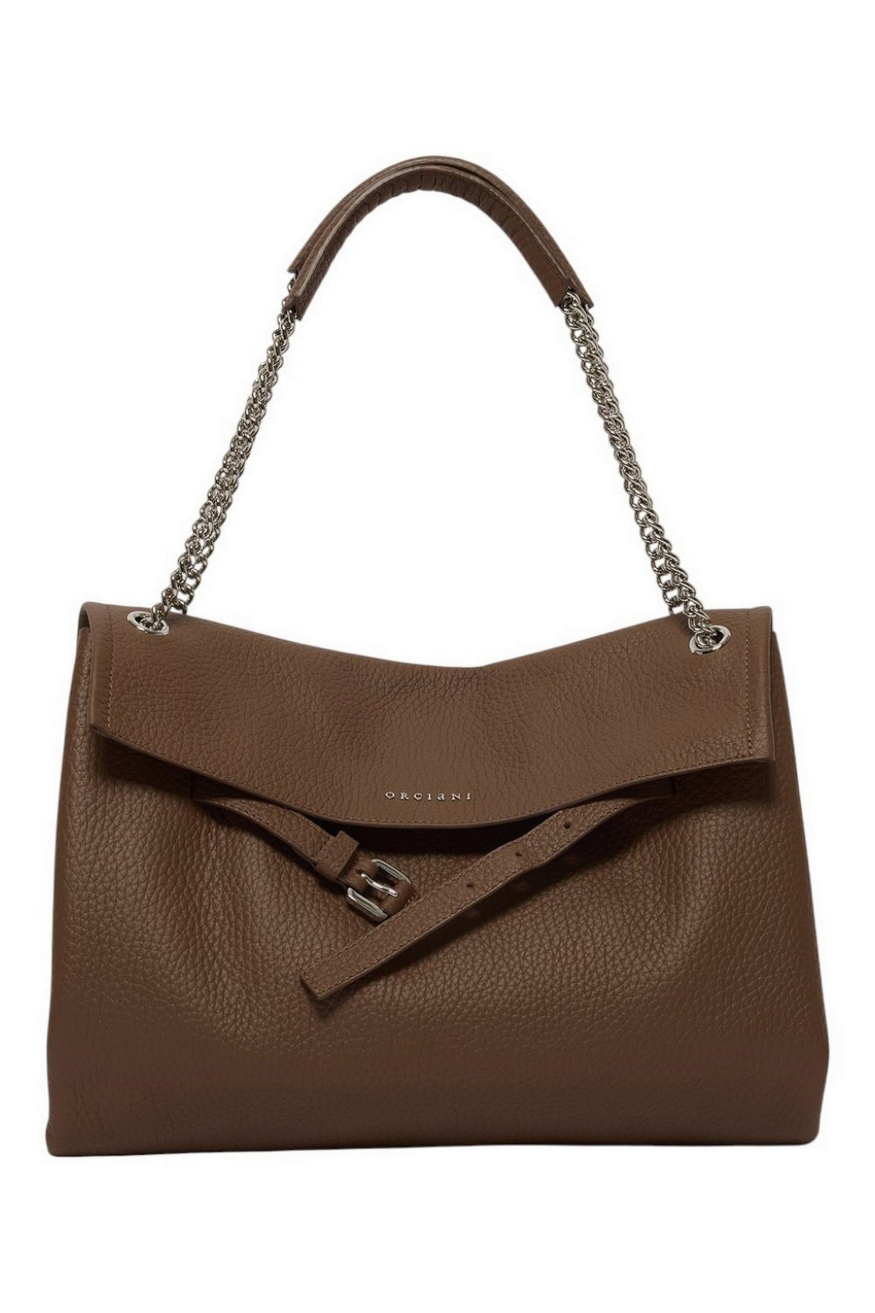 Borsa donna Venus Soft Midi in pelle martellata biscotto 