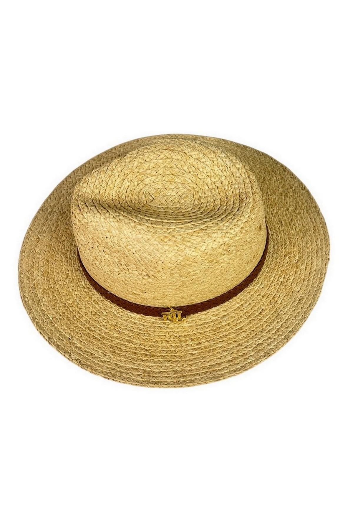 cappello donna in rafia con cintura 