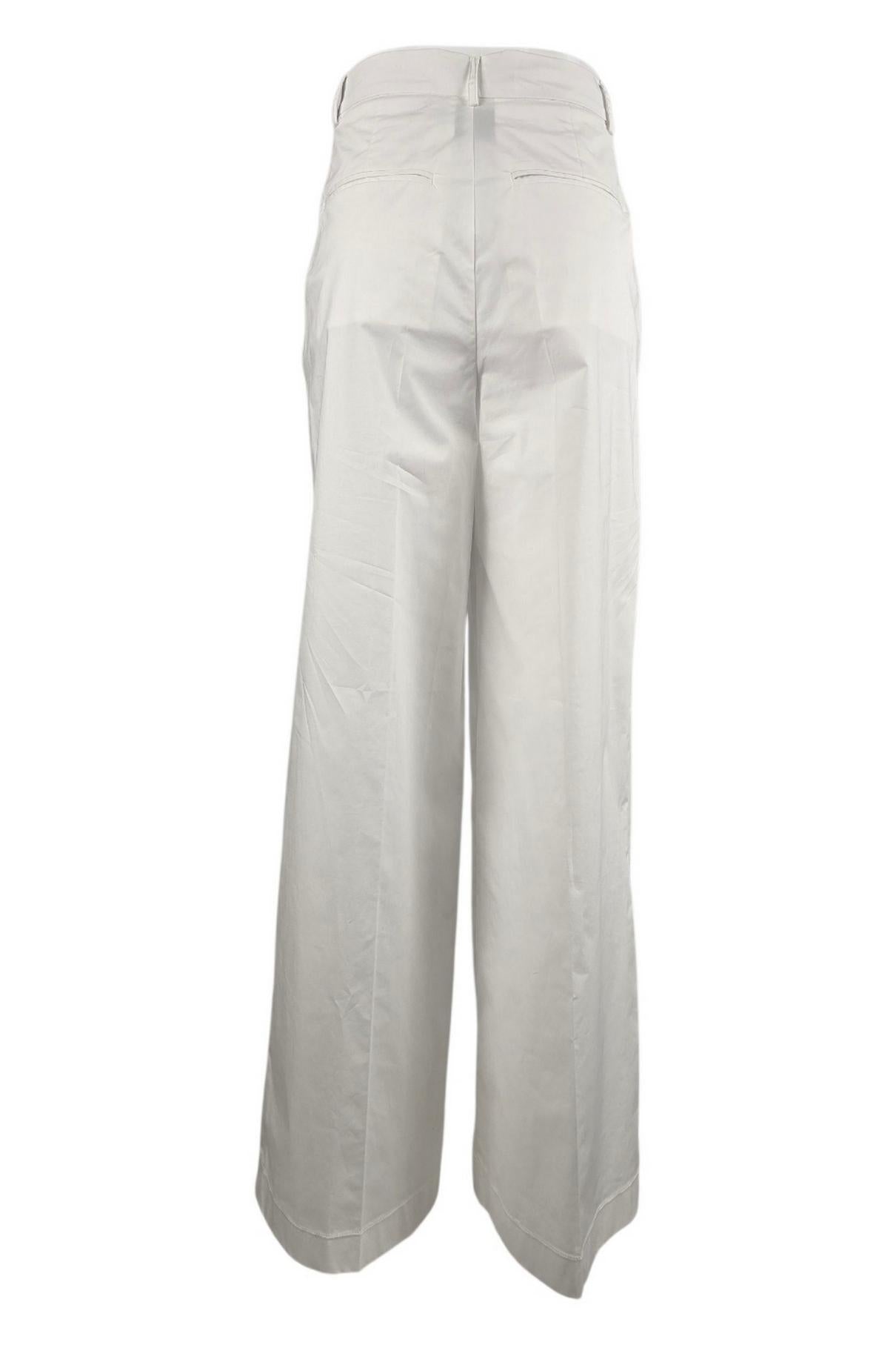 pantalone donna largo bianco 