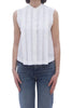 chemise femme sans manches blanche Xacus