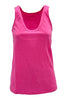 camiseta sin mangas para mujer de algodón flameado rosa Velvet