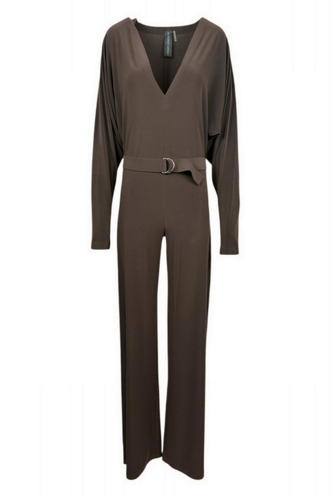 tuta donna in jersey marrone 
