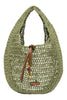 borsa donna nefeli in rafia verde Gianni Chiarini