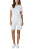 bermuda para mujer en algodón blanco Bomboogie