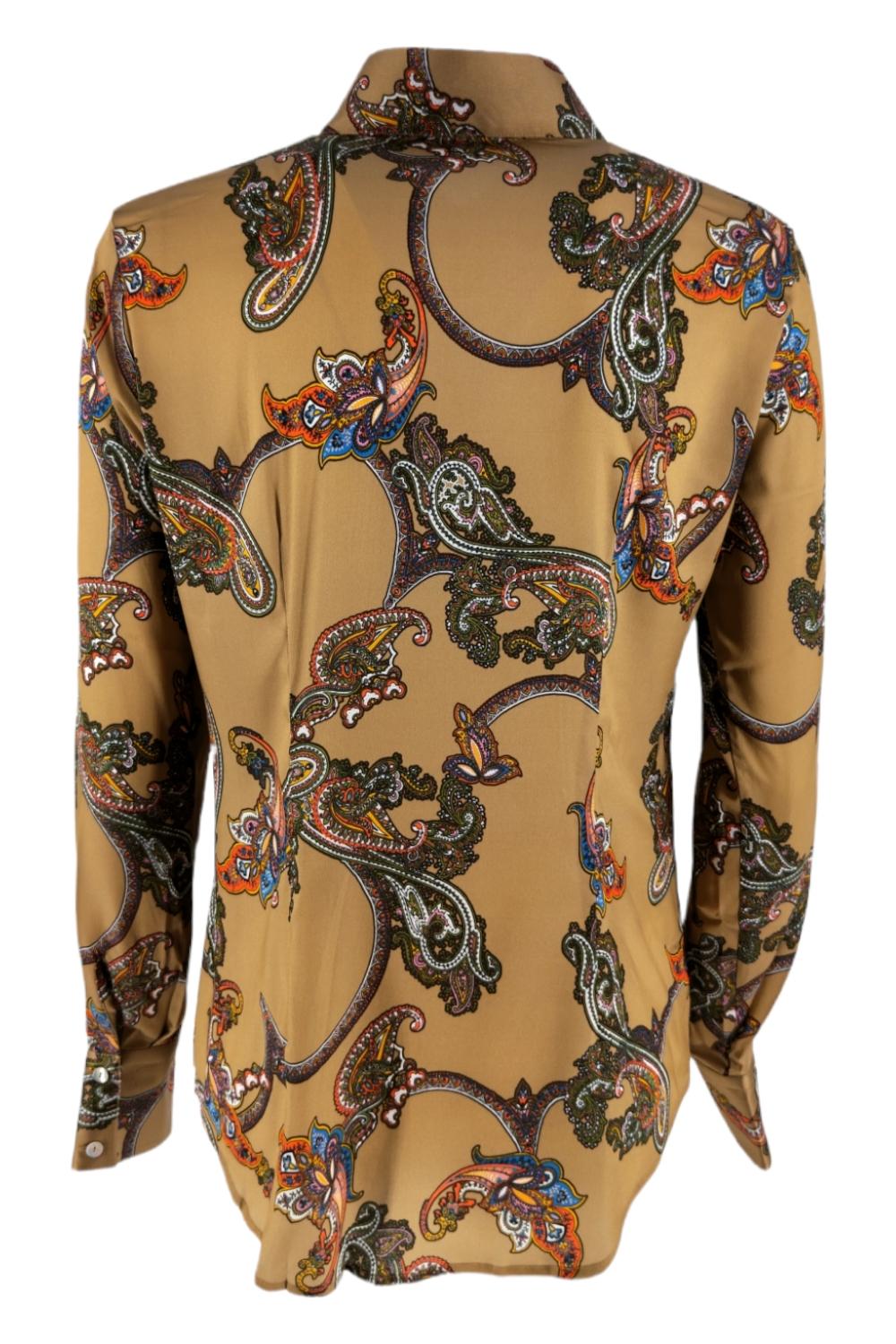 Camicia Avorio/arancio 